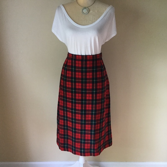 Pendleton Dresses & Skirts - Vintage Pendleton Tartan 100% Wool Plaid Skirt